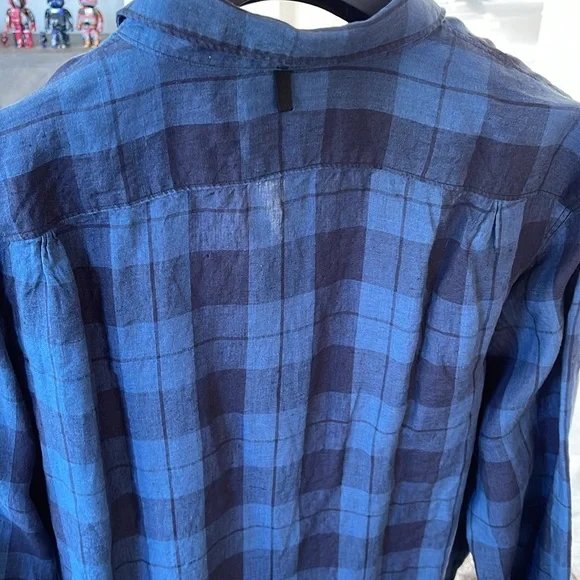 rag & bone classic fit button down linen shirt - Picture 7 of 15